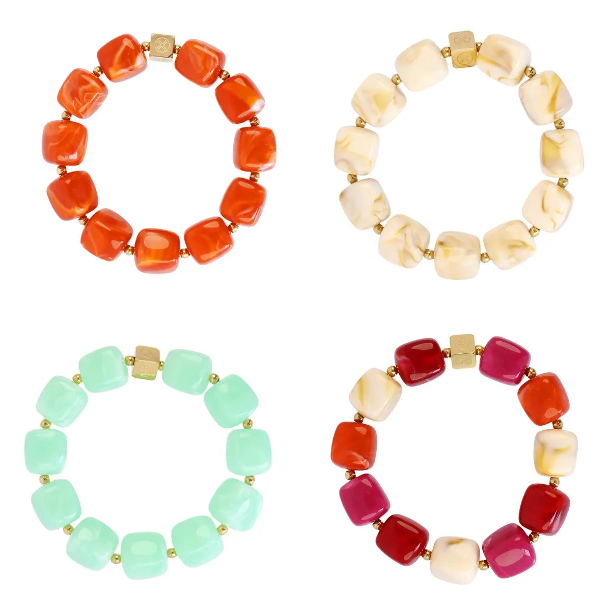 Resin Necklace and Bracelet Set