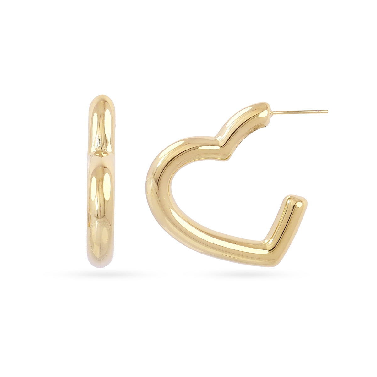 Semi aros Essentials corazon abierto Dorado Anartxy