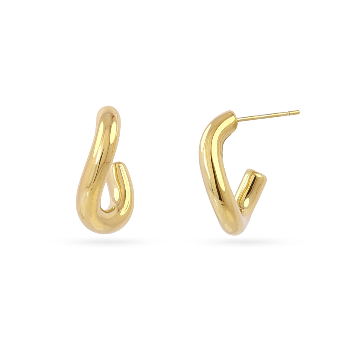 Semi aros mini Essentials diseño fluido Dorado Anartxy