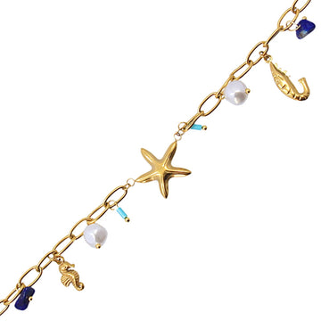 Tobillera Aqua Dorado Anartxy